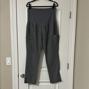 Grey High-Waisted Cargo Pants